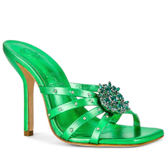 REVOLVE Shoes - DUNDAS x REVOLVE Gem Heel in Green SIze 8